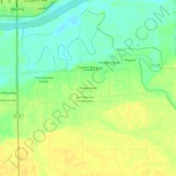 Pebble Beach topographic map, elevation, terrain