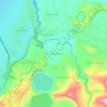 Omumasaka topographic map, elevation, terrain