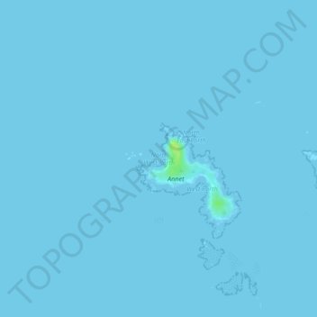 North West Porth topographic map, elevation, terrain