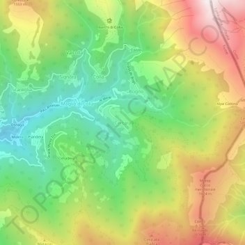 Certara topographic map, elevation, terrain