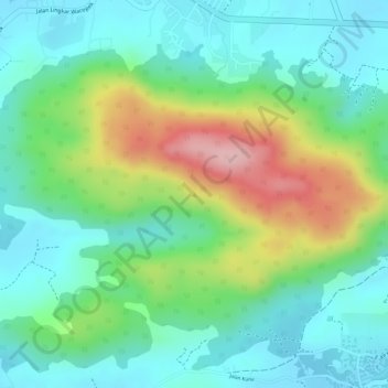 Gunung Lengkuas topographic map, elevation, terrain