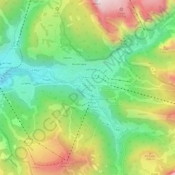 Sëlva - Wolkenstein - Selva topographic map, elevation, terrain