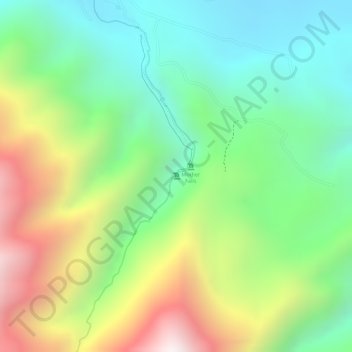 Mother Falls topographic map, elevation, terrain