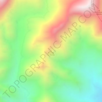 Cuchilla La Honda topographic map, elevation, terrain