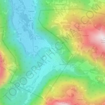 Vusanje topographic map, elevation, terrain