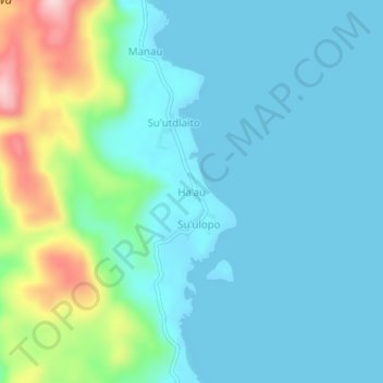 Ha'au topographic map, elevation, terrain