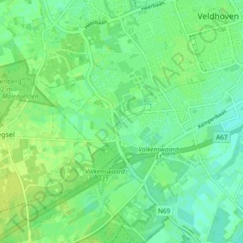Schoot topographic map, elevation, terrain