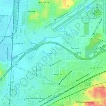 Avon Park topographic map, elevation, terrain