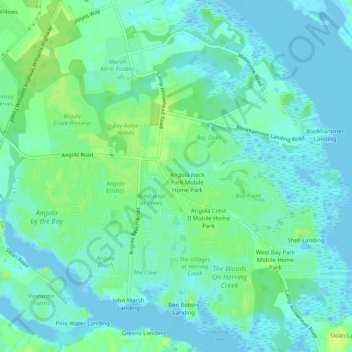 Angola Acres II Mobile Home Park topographic map, elevation, terrain