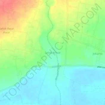 Selok Anyar topographic map, elevation, terrain