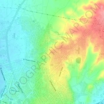 Bisnada topographic map, elevation, terrain