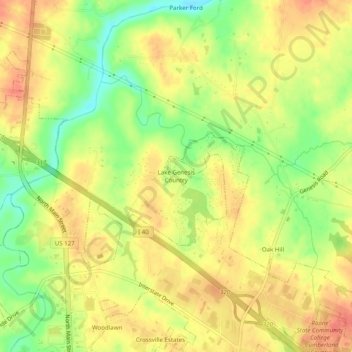 Lake Genesis Country topographic map, elevation, terrain