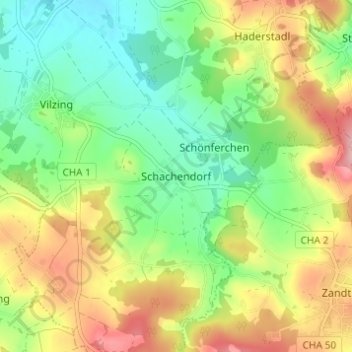 Schachendorf topographic map, elevation, terrain