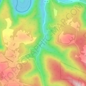 Nethkin topographic map, elevation, terrain