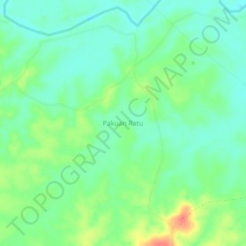 Pakuan Ratu topographic map, elevation, terrain