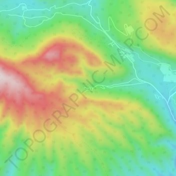 Lalish topographic map, elevation, terrain