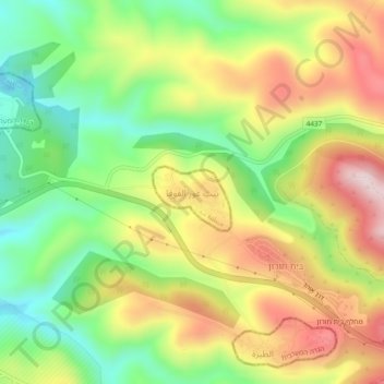 Beit Ur al-Fauqa topographic map, elevation, terrain