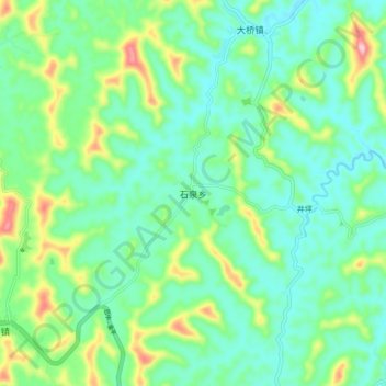 Shiquan topographic map, elevation, terrain