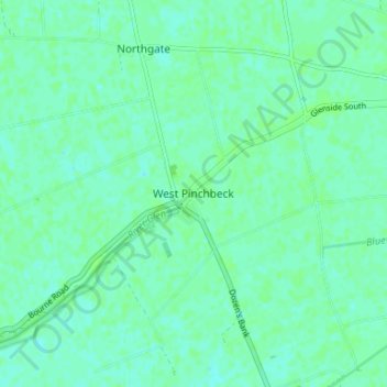 West Pinchbeck topographic map, elevation, terrain