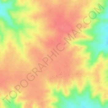 Four Corners topographic map, elevation, terrain