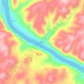 Rimer topographic map, elevation, terrain