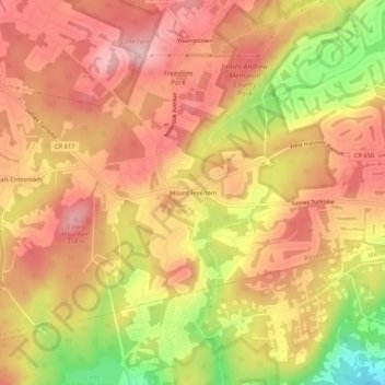 Mount Freedom topographic map, elevation, terrain