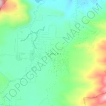 Tarumajaya topographic map, elevation, terrain