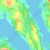Haukland topographic map, elevation, terrain