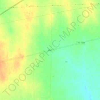 High topographic map, elevation, terrain