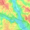 Riverbanks topographic map, elevation, terrain