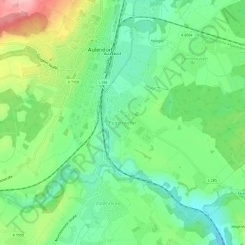 Rugetsweiler topographic map, elevation, terrain