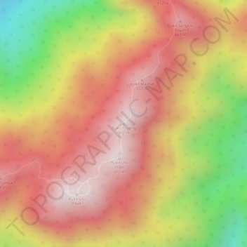 Bukit Payong topographic map, elevation, terrain