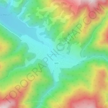 Poiana Mărului topographic map, elevation, terrain