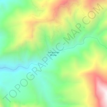 San Jose del Rincon topographic map, elevation, terrain