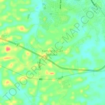 Kampung Bukit Kelulut topographic map, elevation, terrain