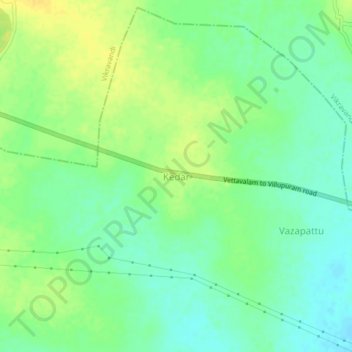 Kedar topographic map, elevation, terrain