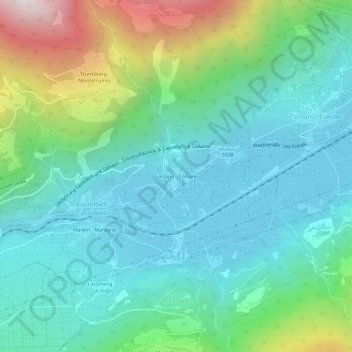Galsaun topographic map, elevation, terrain