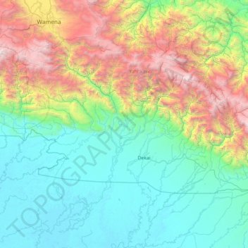 Distrik Sumo topographic map, elevation, terrain