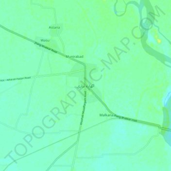 Atharan Hazari topographic map, elevation, terrain