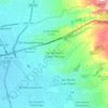 San Jerónimo Cuatro Vientos topographic map, elevation, terrain