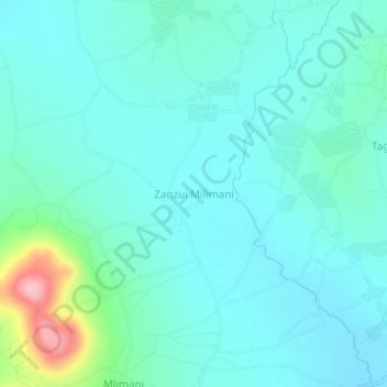 Zanzui Milimani topographic map, elevation, terrain