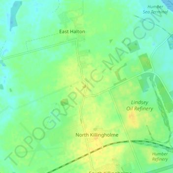 North Garth topographic map, elevation, terrain