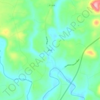 Elrod topographic map, elevation, terrain