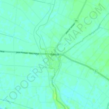 Benut topographic map, elevation, terrain