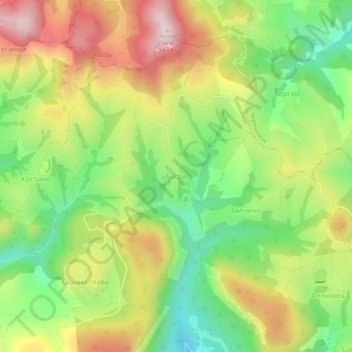 Bagra topographic map, elevation, terrain