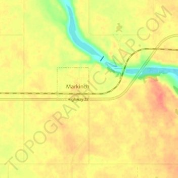 Markinch topographic map, elevation, terrain