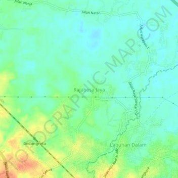 Rajabasa Jaya topographic map, elevation, terrain