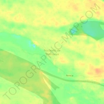 Nazareth de Shahuaya topographic map, elevation, terrain