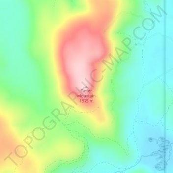 Taylor Mountain topographic map, elevation, terrain