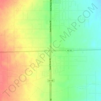 Whetstone topographic map, elevation, terrain